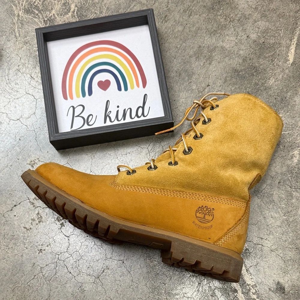 Timberland Authentics Teddy Fleece Boots in wheat nubuck leather